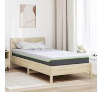 zylophax Matelas 90 x 190 cm Blanc et Gris en Tissu Jacquard avec Ressorts ensachés, Mousse mémoire de Forme, Confort Ferme et Souple, Soutien Ergonomique pour Chambre Adulte ou Enfant