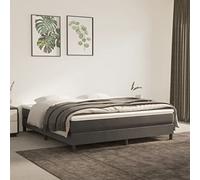 zylophax Matelas de lit à Ressorts ensachés fermeté Moyenne 180x200x20 cm Velours Gris foncé Mousse Confortable Soutien Ergonomique literie Respirante Chambre Adulte Enfant