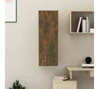 zylophax Meuble TV chêne fumé en Bois d'ingénierie 30,5x30x90 cm Suspendu Mural avec Rangement, Porte modulable, Design Moderne pour Salon séjour Chambre