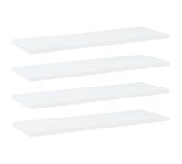 zylophax Panneaux de bibliothèque Blanc en Bois d’ingénierie 4 pcs 60x20x1,5 cm pour Rangement Mural modulable Salon Bureau Chambre, étagère Meuble rayonnage Stockage Livres dossiers