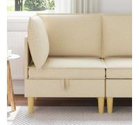 zylophax Pouf de Rangement en Tissu avec Cadre en Bois, siège Confortable, Grand Espace de Stockage, Design Moderne carré, idéal Salon séjour Chambre Bureau, Facile à Nettoyer et Entretenir