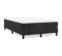 zylophax Sommier à Lattes 120x190 cm avec Matelas Noir Velours, Cadre lit Plateforme Robuste, Structure Bois et Tissu capitonné pour Chambre Adulte Enfant