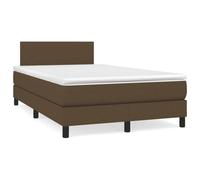 zylophax Sommier à Lattes avec Cadre de lit Marron foncé 120x190cm Tissu capitonné tête réglable Matelas Ressorts ensachés surmatelas Mousse pour Chambre Adulte Enfant Confort Durable
