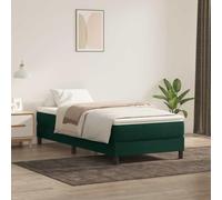 zylophax Sommier à Lattes Vert foncé en Velours 200x220 cm Cadre de lit tapissier avec Pieds Stables pour Chambre Adulte Enfant, Structure Plateforme avec Support Matelas Confortable