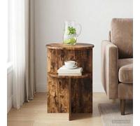 zylophax Table d'appoint en Bois d'ingénierie chêne fumé Ø 39,5 x 55 cm pour Salon Chambre Bureau intérieur Design Minimaliste Fonctionnel
