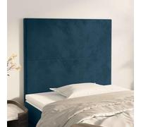 zylophax Tête de lit Bleu foncé en Velours 80x5x118/128 cm avec Pieds en Bois réglables Panneau capitonné pour Chambre Adulte Confort Dossier Lecture Design scandinave