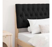 zylophax Tête de lit capitonnée Noire 90 cm en pin Massif avec Coussin rembourré, Panneau Design scandinave pour Chambre Adulte, Support Dossier Lecture, Cadre Durable et Facile à Nettoyer