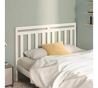 zylophax Tête de lit en Bois de pin Massif Blanc 156x4x100 cm pour Cadre de lit Adulte Chambre, Design scandinave avec Panneau capitonné et Support Dossier Confortable