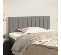 zylophax Tête de lit Gris Clair en Velours Doux 100x5x78/88 cm avec Pieds Robustes, Panneau capitonné pour Chambre Adulte, Support Dossier Lecture et Design scandinave Confortable