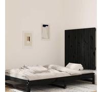 zylophax Tête de lit Murale Noir en Bois Massif de pin 95,5x3x90 cm, Panneau dosseret pour Chambre Adulte, Structure de Support Mural, Design scandinave Confortable et Durable