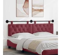 zylophax Tête de lit Suspendue en Tissu Bordeaux capitonnée 190x55x7 cm avec Cadre Bois d'ingénierie et Rail métal pour Chambre Adulte Enfant, Design Mural élégant et Polyvalent pour Repos et Lecture