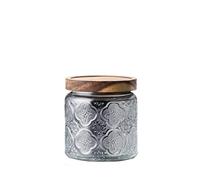 Zymjzbetic Bocal de conservation Bocaux en verre de Style rétro, bouteilles, bocaux et couvercles, conteneurs stockage des aliments, pot miel à usage domestique(A-500ml)