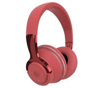 Zymoplas Casque sans fil RVB, pliable, à suppression du bruit, caisson de basses avec lumière LED, rouge