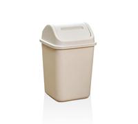 Zymoplas Poubelle à couvercle basculant en plastique, poubelle de bureau à domicile, grande capacité, conteneur de papier à ordures au sol, poubelle avec couvercle, Kaki