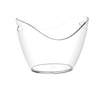Zymoplas Refroidisseur de bière et de vin pour Bar fête, Construction Durable, élégant et fonctionnel, facile à nettoyer, conteneur refroidissement bouteille élégant, 8L entièrement transparent