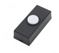 ZYNCUE Bouton poussoir pour sonnette filaire, carillon en plastique noir de rechange avec câblage, 5,5 x 2,4 x 1,5 cm (lot de 1)
