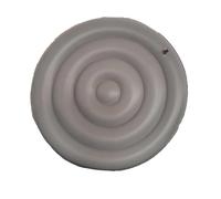 ZYNCUE Couverture ronde gonflable pour spa et jacuzzi, couverture de piscine UV en PVC, rétention de la chaleur et débris pour la protection, gris, 145 cm, compatible avec démarreur à rebond