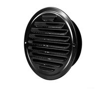 ZYNCUE Grille d'aération ronde en acier inoxydable pour conduit de ventilation murale extérieure, 700 à 200 mm noir pour amélioration de la maison et du jardin