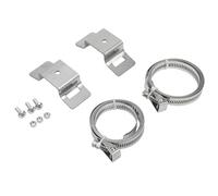 ZYNCUE Kit de support de montage réglable en acier inoxydable, 10,2 à 38,1 cm, sans perçage, rouille, panneaux routiers ou petits panneaux solaires, argent