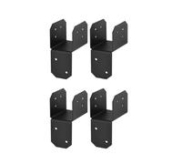 ZYNCUE Lot de 4 connecteurs d'ancrage de solive en acier, pour supports de fixation robustes pour cadre de terrasse de toit, cintres rouillés, support de chevalet, démarreur, démarreur, bobine de