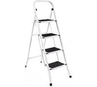 Zyric Luxe Escabeau pliable - 2-4 marches - Escabeau domestique portable - Pieds antidérapants - Pour l'intérieur & l'extérieur - Max. Charge maximale 150 kg