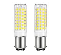 Zyrvolux Ampoules LED B15D Double Contact 6W 60W Halogène Remplacement Osram Halolux Ceram Aspirateur Sèche-linge Machine Coudre Ventilateur Lustre AC220-240V (Lot de 2 - Blanc Froid 6000k)