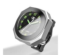 ZYTC Horloges de moto montantes - Style cool - Noctilucent - Cadran quartz - Lumineuse alliage - Étanche - Décoration vélo de rue (argenté)