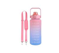 ZythrXLate Porte-Bouteille d'eau Sac Isotherme for Bouteille d'eau de Sport 2 L (64 oz) avec Sangle inclinée for Fitness, Salle et Sports Plein air(Pink Blue)