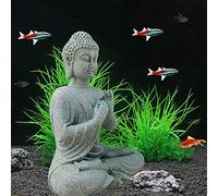 ZYWUOY Décoration d'aquarium en résine - Bouddha assis - Effet zen - Statue d'extérieur et d'intérieur
