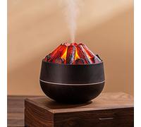 ZYWUOY Diffuseur d'huiles essentielles, 300 ml Diffuseur de feu de camp, Humidification silencieuse Atmosphère romantique, Aromathérapie pour bureau à domicile (foncé)