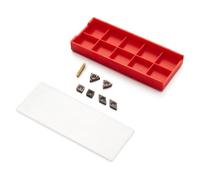 ZYWUOY Lot de 7 inserts indexables en carbure pour porte-outils de tournage à tige de 10 mm : CCMT060204, DCMT070204, 11IR, 11ER, MGMN200 - Plaquettes industrielles pour travail des métaux