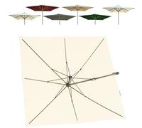 ZYXQQJ 3x3m Carré Parasol De Terrasse 8 Baleines Toile De Rechange pour Parasol De Table Droit Couverture De Parasol Piscine Jardin Piscine Marché(Beige,3x3m/9.8x9.8ft)