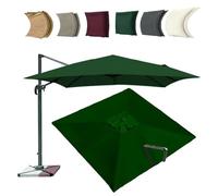 ZYXQQJ 4x3M Rectangulaire Auvent De Rechange pour Parasol Déporté 8 Baleines Toile De Rechange pour Parasol De Jardin Extérieur(Green,4x3m/13x9.8ft)