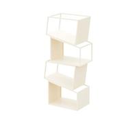 ZYYANSHOP Bibliothèque Étagère de Bureau Étagère créative de Luxe légère à 4 Niveaux, Support Rangement Vertical en métal Fer for la Maison et Le Bureau(Blanc)