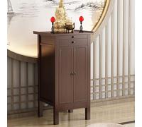 ZYZSY Autel rétro avec Armoire, Table d'autel avec tiroir et Rangement, Niche d'autel de méditation, for Placer Bougies, brûle-encens, Statues de Bouddha et offrandes(Walnut,50 * 100cm/19.7 * 39.5in)