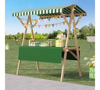 ZYZSY Chariot De Vente Pliable, Stand De Marché en Bois avec Auvent, pour Atelier(Green 2,120cm/47.2in)