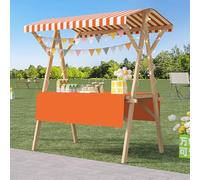 ZYZSY Chariot De Vente Pliable, Stand De Marché en Bois avec Auvent, pour Atelier(Orange 2,120cm/47.2in)