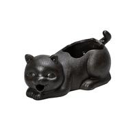 ZYZSY Cracheurs d'étang, Ornements D’Eau Qui Coule en Pot en Céramique, Sculpture d'animaux de Jardin, idéale pour Les Mini-étangs et fontaines de Jardin(Black)