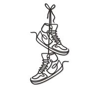 Zzbakress Grande décoration murale en métal pour adolescents - Décoration murale moderne en métal pour garçons ou filles - Décoration murale unique pour les amateurs de baskets - Cadeau amusant de