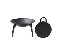 ZZHYTANG Foyer à Charbon Rond Pliable Multifonction, Brasero Intérieur Extérieur for Thé et Barbecue, Complets avec Couvercle Pare-Étincelles for Jardin Chauffage Hiver(Fire Pit Set)