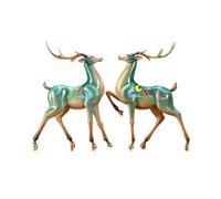 ZZlei2yu-12 décoration d'intérieur A Pair of Light Luxury Copper Deer Ornaments for Home Living Room Entrance Wine Cabinet Decoration Wedding Gift