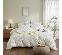 ZZTBQ Floral Fleurs Bedding Housse de Couette 280x240 cm Branches et lianes de Saule Branches et Feuilles Vertes 3 Pièces Housse de Couette 280x240 cm Parure de lit 280 x 240 cm Vert