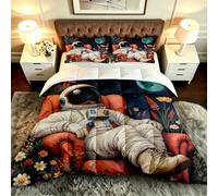 ZZXHG Couette 3D Astronaute 160x200 cm pour Adultes et Adolescents-A77