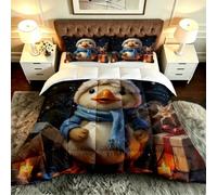 ZZXHG Couette 3D Cadeau Pingouin 160x200 cm pour Adultes et Adolescents-A67