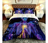 ZZXHG Couette 3D Corps Humain 160x200 cm pour Adultes et Adolescents-A97