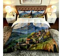 ZZXHG Couette 3D Sommet Montagne 160x200 cm pour Adultes et Adolescents-A81