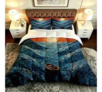 ZZXHG Couette 3D Voilier 160x200 cm pour Adultes et Adolescents-A54