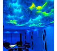 ZZYYZZ Veilleuse Atmosphère de Noël, Applique Murale Nuage 3D, Lumières de Nuage LED, Décoration Murale de Décoration de Plafond d'halloween Créative DIY, pour la Fête de la Salle de Jeux,49ft/15m